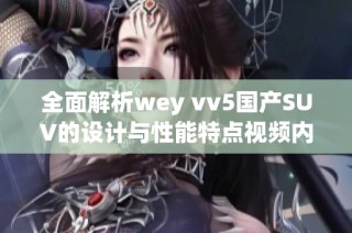 全面解析wey vv5国产SUV的设计与性能特点视频内容