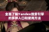 全面了解Yandex搜索引擎的多种入口和使用方法