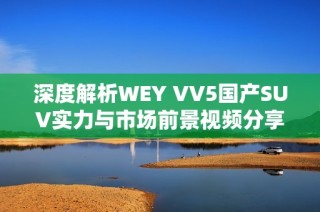 深度解析WEY VV5国产SUV实力与市场前景视频分享