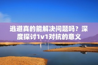 逃避真的能解决问题吗？深度探讨1v1对抗的意义