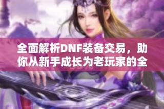 全面解析DNF装备交易，助你从新手成长为老玩家的全攻略