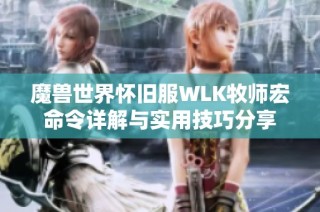 魔兽世界怀旧服WLK牧师宏命令详解与实用技巧分享