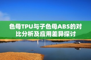 色母TPU与子色母ABS的对比分析及应用差异探讨