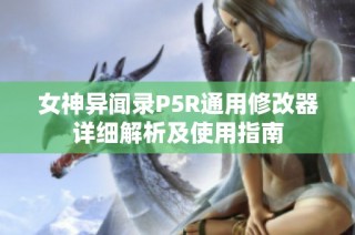 女神异闻录P5R通用修改器详细解析及使用指南