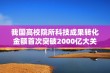 我国高校院所科技成果转化金额首次突破2000亿大关