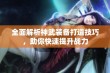 全面解析神武装备打造技巧，助你快速提升战力