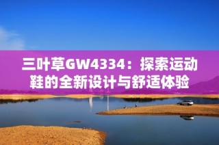 三叶草GW4334：探索运动鞋的全新设计与舒适体验