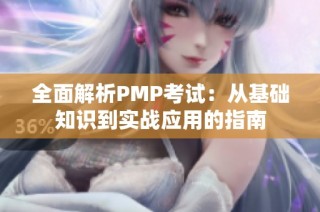 全面解析PMP考试：从基础知识到实战应用的指南