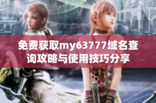 免费获取my63777域名查询攻略与使用技巧分享