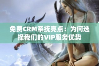 免费CRM系统亮点：为何选择我们的VIP服务优势