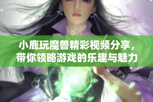 小鹿玩魔兽精彩视频分享，带你领略游戏的乐趣与魅力