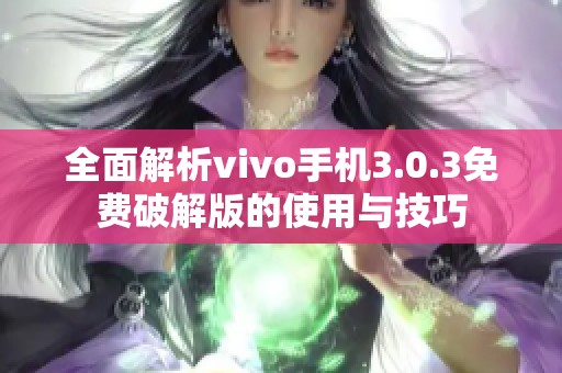 全面解析vivo手机3.0.3免费破解版的使用与技巧