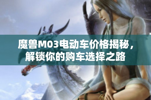 魔兽M03电动车价格揭秘，解锁你的购车选择之路