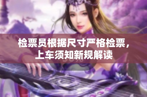 检票员根据尺寸严格检票，上车须知新规解读