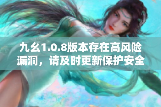 九幺1.0.8版本存在高风险漏洞，请及时更新保护安全