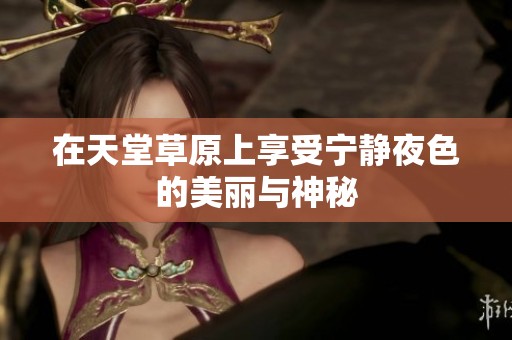 在天堂草原上享受宁静夜色的美丽与神秘