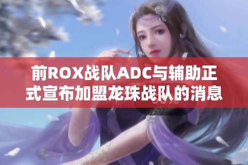 前ROX战队ADC与辅助正式宣布加盟龙珠战队的消息引发关注