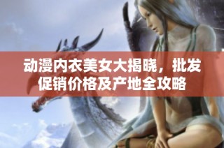 动漫内衣美女大揭晓，批发促销价格及产地全攻略