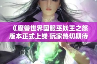 《魔兽世界国服巫妖王之怒版本正式上线 玩家热切期待已久》