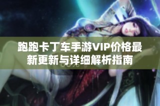 跑跑卡丁车手游VIP价格最新更新与详细解析指南