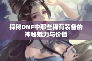 探秘DNF中那些稀有装备的神秘魅力与价值