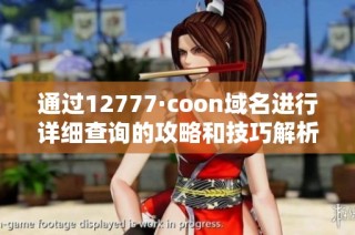 通过12777·coon域名进行详细查询的攻略和技巧解析