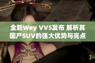 全新Wey VV5发布 解析其国产SUV的强大优势与亮点