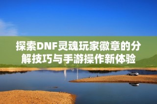 探索DNF灵魂玩家徽章的分解技巧与手游操作新体验