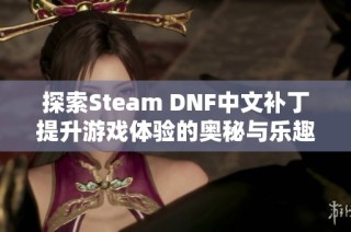 探索Steam DNF中文补丁提升游戏体验的奥秘与乐趣