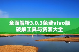 全面解析3.0.3免费vivo版破解工具与资源大全