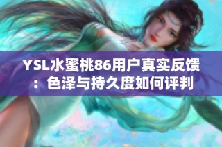 YSL水蜜桃86用户真实反馈：色泽与持久度如何评判