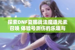 探索DNF夏娜战法魔道元素召唤 体验号测伤的乐趣与技巧