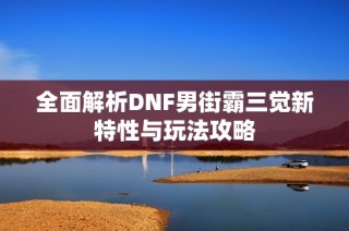 全面解析DNF男街霸三觉新特性与玩法攻略