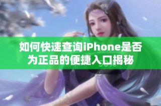 如何快速查询iPhone是否为正品的便捷入口揭秘