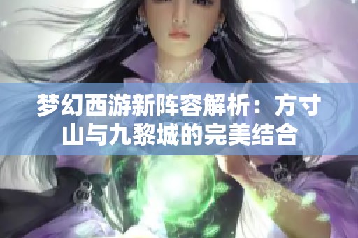 梦幻西游新阵容解析：方寸山与九黎城的完美结合