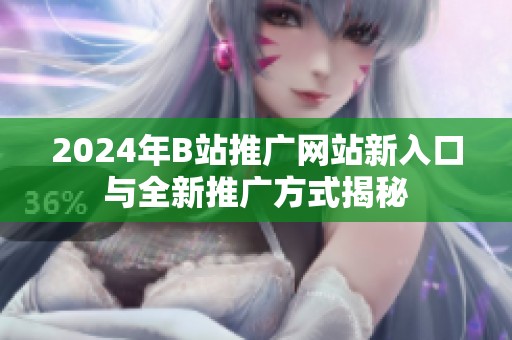 2024年B站推广网站新入口与全新推广方式揭秘