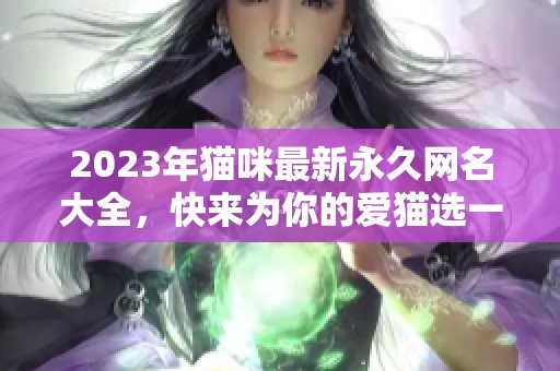 2023年猫咪最新永久网名大全，快来为你的爱猫选一个吧