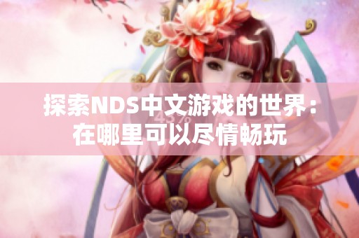 探索NDS中文游戏的世界：在哪里可以尽情畅玩