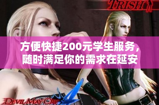 方便快捷200元学生服务，随时满足你的需求在延安